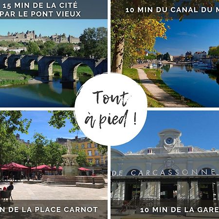 Le Marty - Wifi - Central - Climatison - Parking Gratuit Carcassonne Esterno foto
